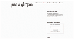 Desktop Screenshot of justaglimpse.com